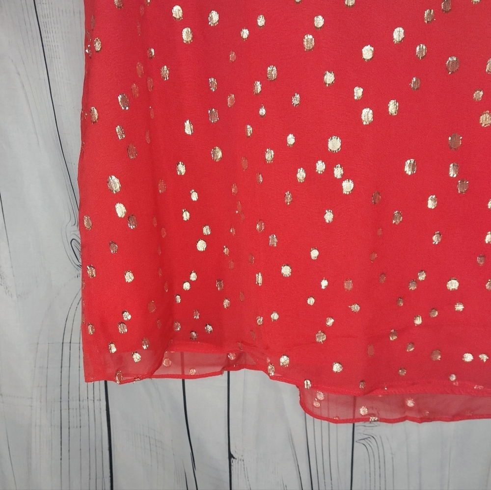 Lilly Pultzer Florin Silk Metallic Sleeveless Preppy V-Neck Night Out Top - Picture 10 of 10
